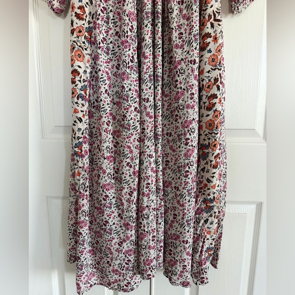 Natalie Martin Fiore Pink Floral Long Sleeve Flowy Maxi Dress size Small - Picture 5 of 16